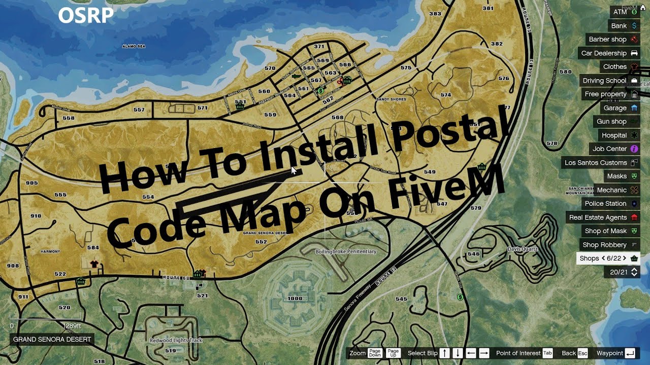 fivem map mod postal